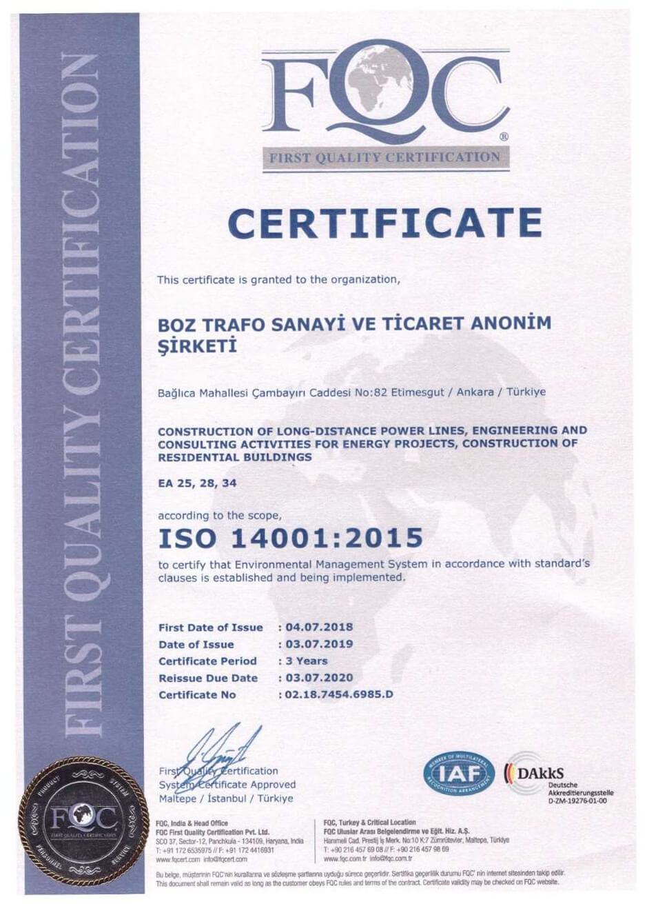FQC / ISO 14001:2015